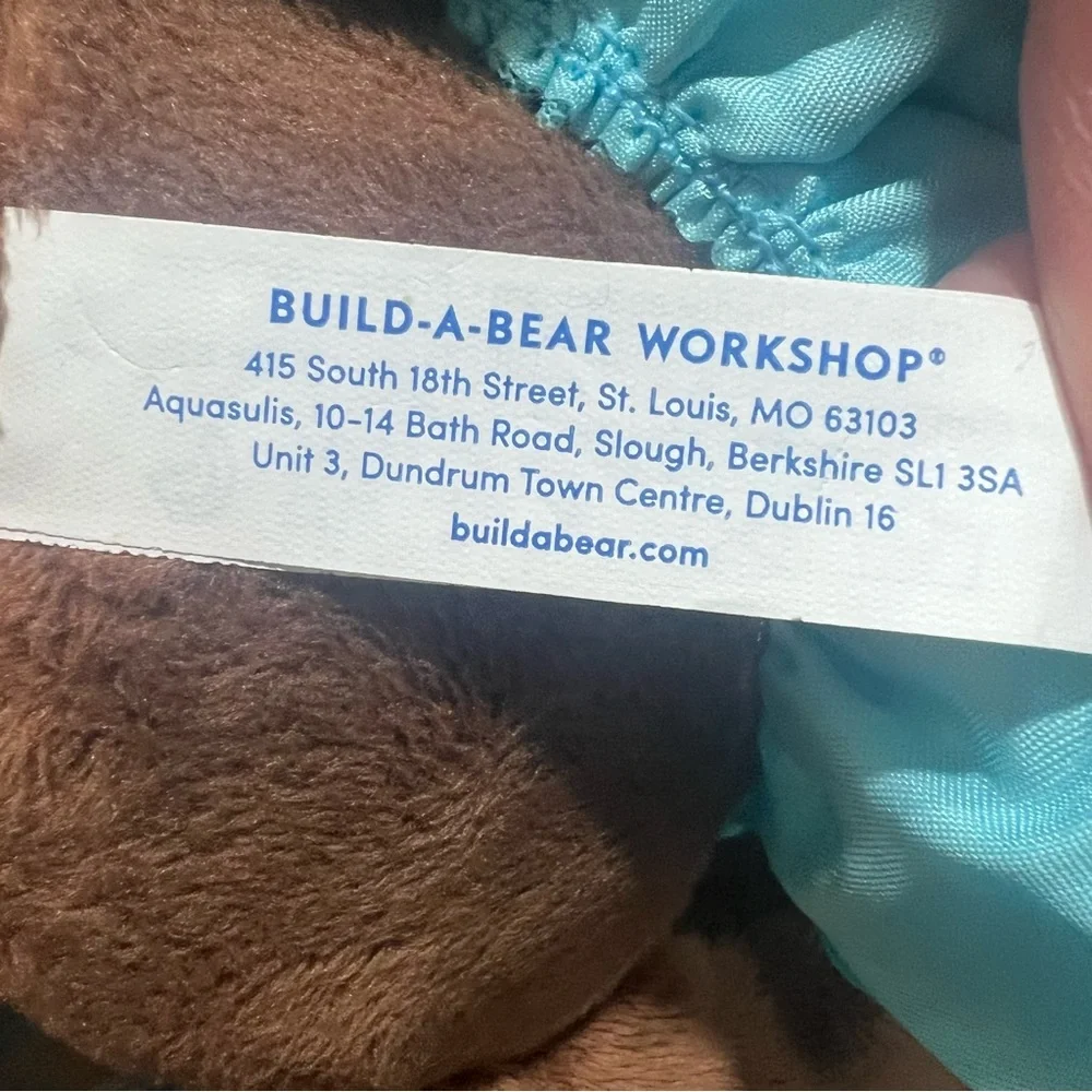 Build a Bear great Wolf Lodge, Sammy the squirrel plush with blue dress